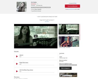 De artiestenprofielen in een nieuw jasje