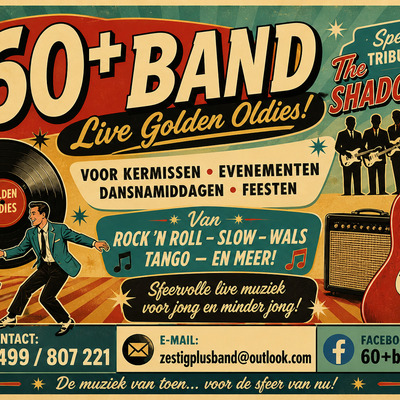 zestigplusband, 70s, Swing, Coverband band