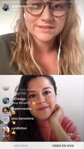 Solène from Gigstarter interviewing Miriam Luna on Instagram